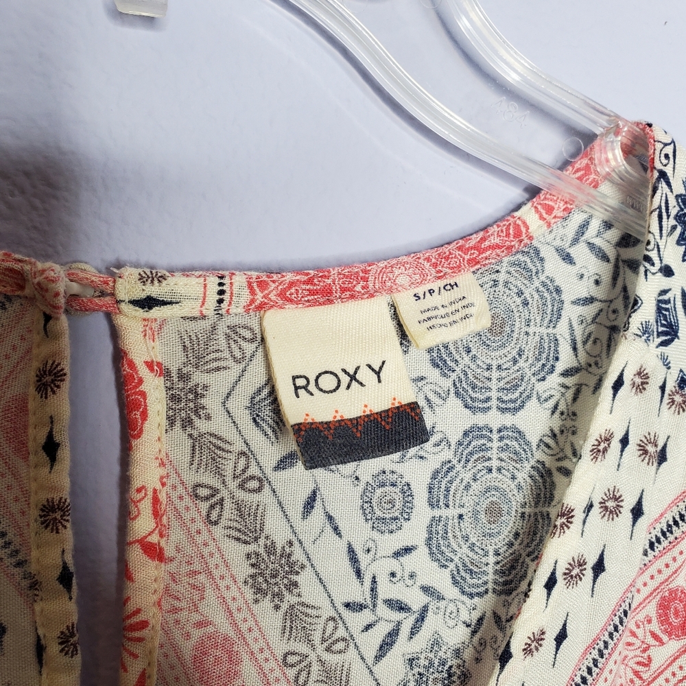 Roxy Paisley Printed Midnight Clear Boho Romper - Picture 10 of 11